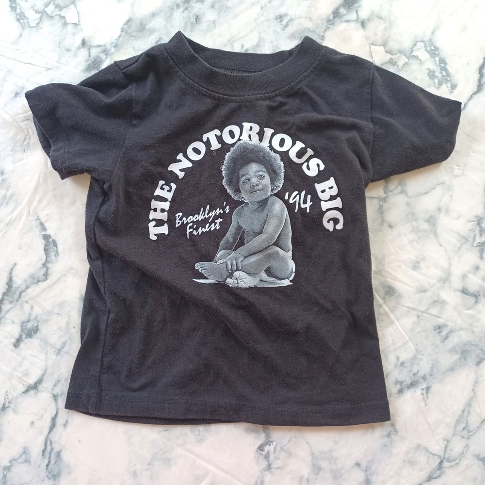 The Notorious BIG Graphic T-Shirt Kids 18M Black Ready to Die Brooklyn's Finest